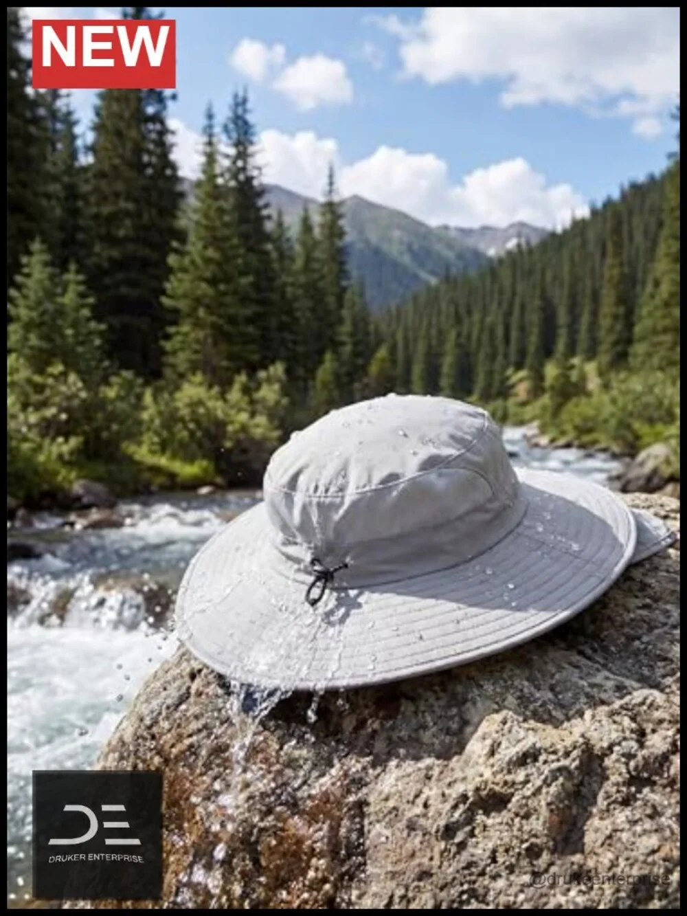 UPF 50+ Wide Brim Sun Hat with Neck Flap Fishing Bucket Hat Men Women